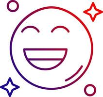 Smile Line gradient Icon vector