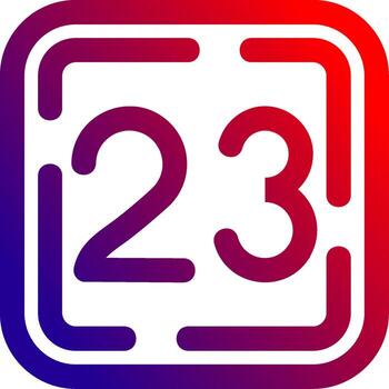 Twenty Three Line gradient Icon vector