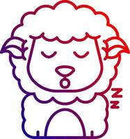 Sleep Line gradient Icon vector