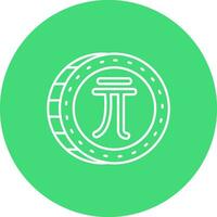 New taiwan dollar Line gradient Icon vector