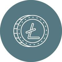 Litecoin Line gradient Icon vector
