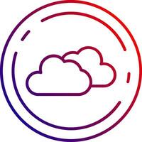 Cloud Line gradient Icon vector