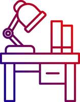 Table lamp Line gradient Icon vector