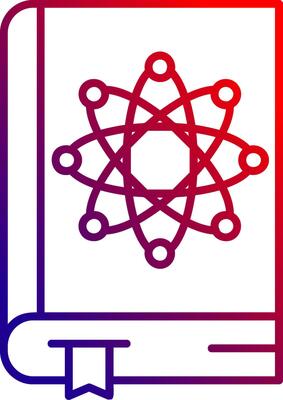 Physics book Line gradient Icon
