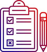 Task Line gradient Icon vector