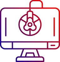 Calibration Line gradient Icon vector