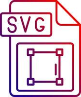 svg archivo formato línea degradado icono vector