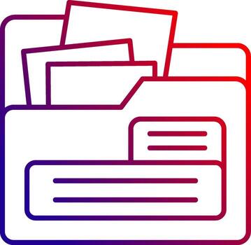 File Line gradient Icon vector
