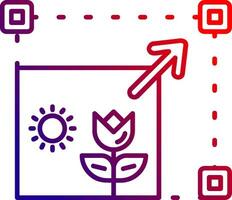 Resizing Line gradient Icon vector