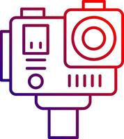 Action camera Line gradient Icon vector