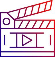 Movie Line gradient Icon vector