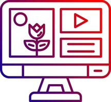 Mixed media Line gradient Icon vector