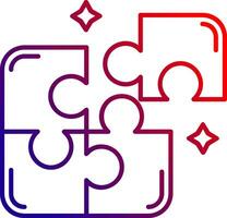 Puzzle Line gradient Icon vector