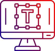 Text editor Line gradient Icon vector