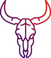 Bull skull Line gradient Icon vector