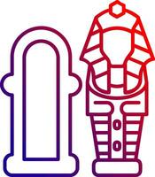 Sarcophagus Line gradient Icon vector