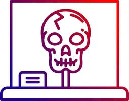 Skull Line gradient Icon vector