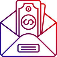 Envelope Line gradient Icon vector