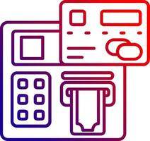 Atm Line gradient Icon vector