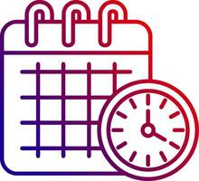 Timetable Line gradient Icon vector