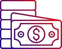 Currency Line gradient Icon vector