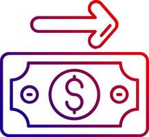 Payment Line gradient Icon vector