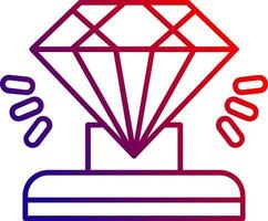 Diamond Line gradient Icon vector