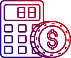 Calculator Line gradient Icon vector