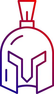 Helmet Line gradient Icon