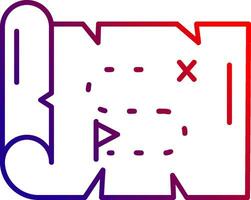 Map Line gradient Icon vector