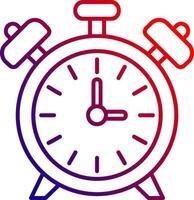 Alarm clock Line gradient Icon vector