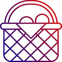 Basket Line gradient Icon vector