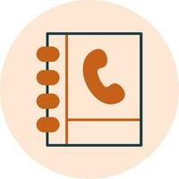 icono de vector de libreta de telefono