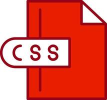 icono de vector de archivo css