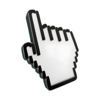 AI generated Hand Cursor icon isolated on transparent background png