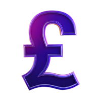 AI generated Pounds symbol 3d isolated on transparent background png