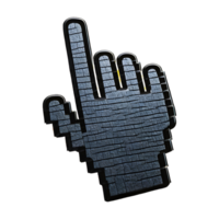 ai generado mano cursor icono aislado en transparente antecedentes png