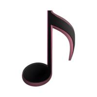 AI generated Beamed Music Note 3d isolated on transparent background png