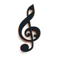 AI generated Sixteenth Note symbol 3d isolated on transparent background png