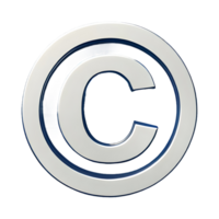 ai generiert Urheberrechte © Symbol 3d isoliert auf transparent Hintergrund png