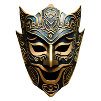 ai gegenereerd Aziatisch tribal masker geïsoleerd Aan transparant achtergrond png