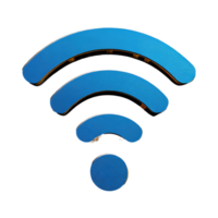 ai gegenereerd Wifi icoon 3d geïsoleerd Aan transparant achtergrond png