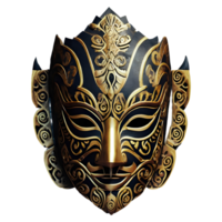 AI generated asian Tribal Mask isolated on transparent background png