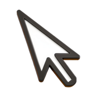 AI generated Arrow Cursor icon isolated on transparent background png