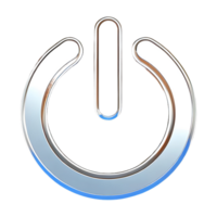 AI generated Power Icon 3d isolated on transparent background png