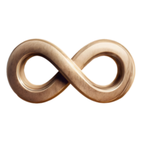 AI generated Infinity Symbol 3d isolated on transparent background png