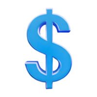 AI generated Dollar Sign symbol 3d isolated on transparent background png