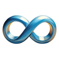 AI generated Infinity Symbol 3d isolated on transparent background png