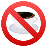 No coffee sign. No caffeine before bedtime. No takeaway icon. png