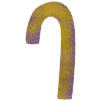 AI generated a gold and purple candy cane on a transparent background png